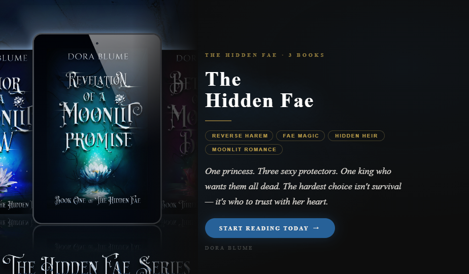 The Hidden Fae series — one princess, three protectors, one king who wants them all dead