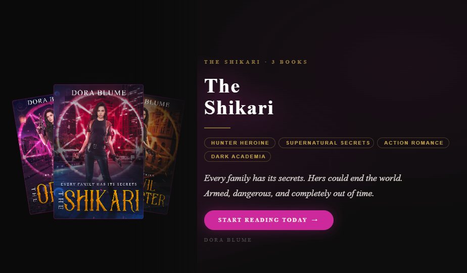 The Shikari series — a psychic demon hunter whose gift could end the world
